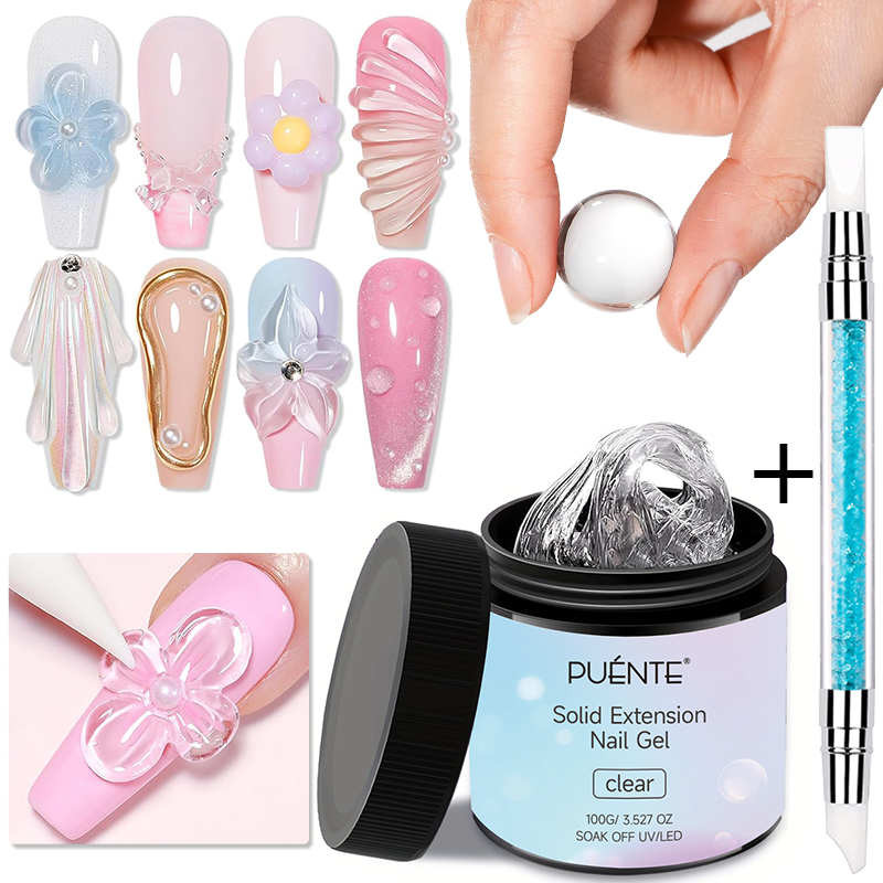 Resin Art Using Flowers - PUENTE 100g Clear Non-Stick Hand Extension
