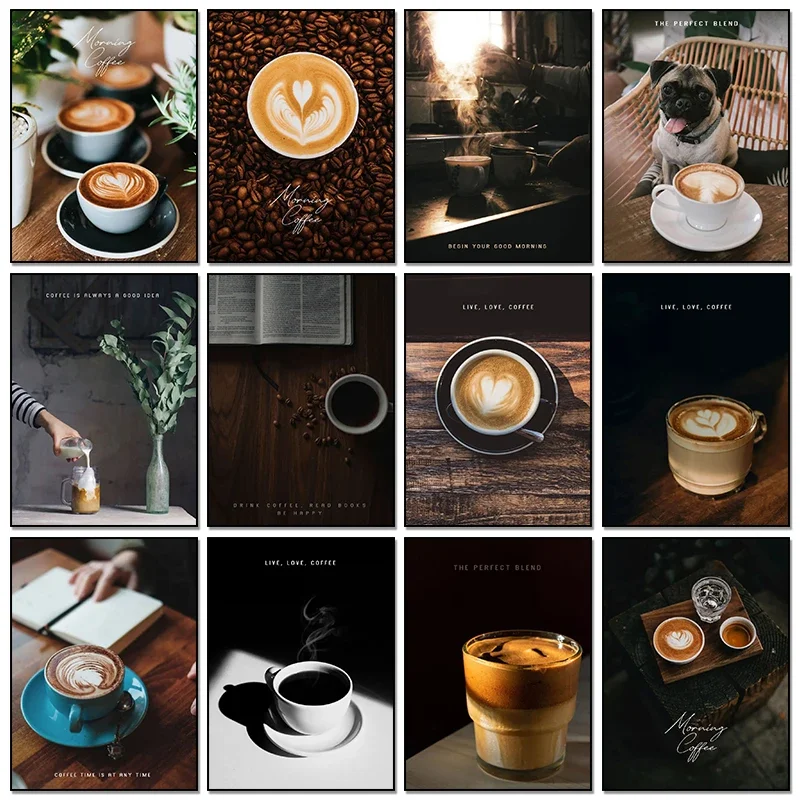 Resin Art Quotes - Vintage Morning Coffee Coffee Posters and
