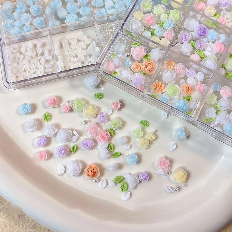 3D Nail Art Decoration Kit 6 1 - Resin Art Using Flowers ulasan dan harga