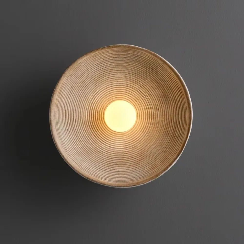 JOYON Wabi Sabi Round Wall Lam - Resin Art On Wood ulasan dan harga