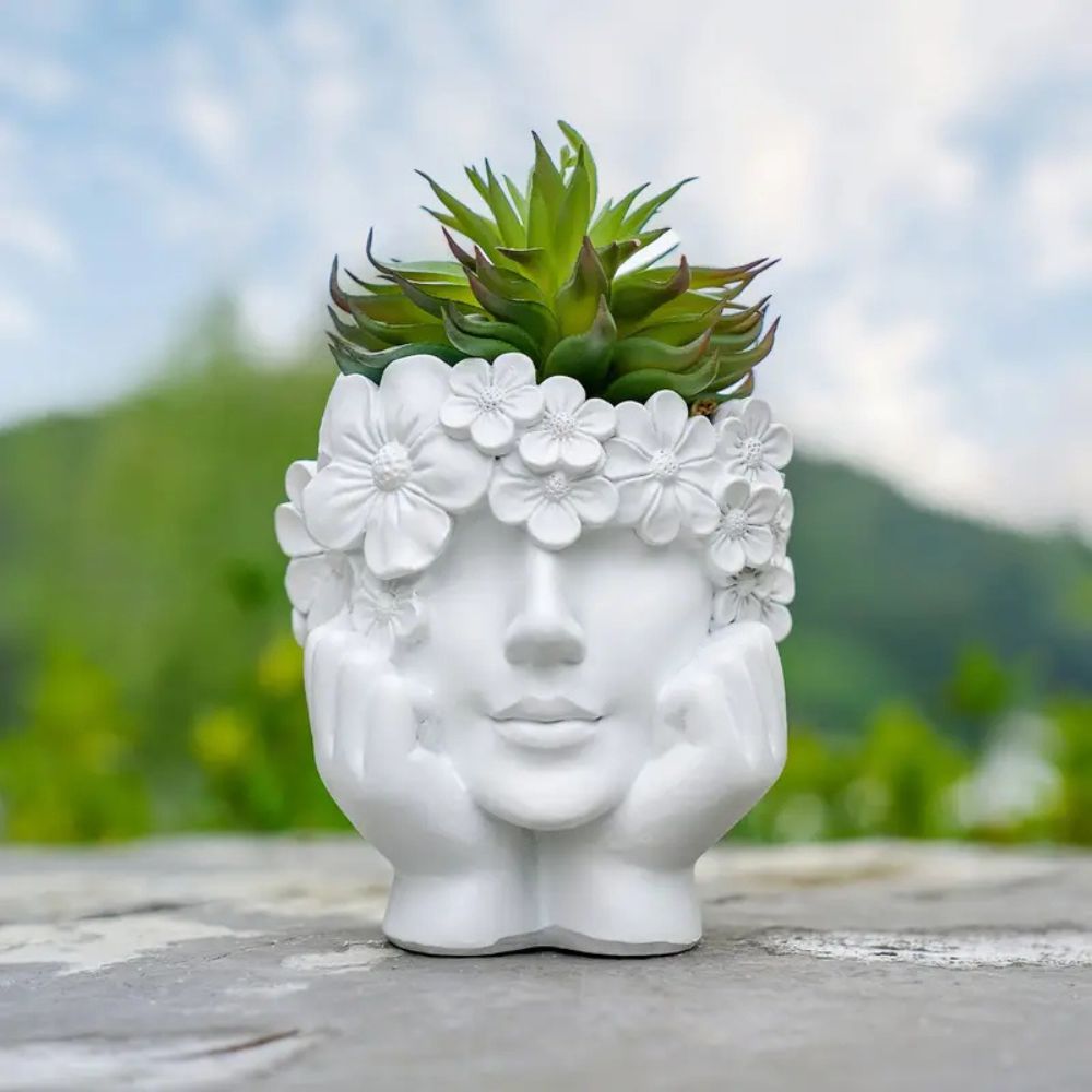 1 Creative Female Face Flower  - Resin Art Using Flowers ulasan dan harga