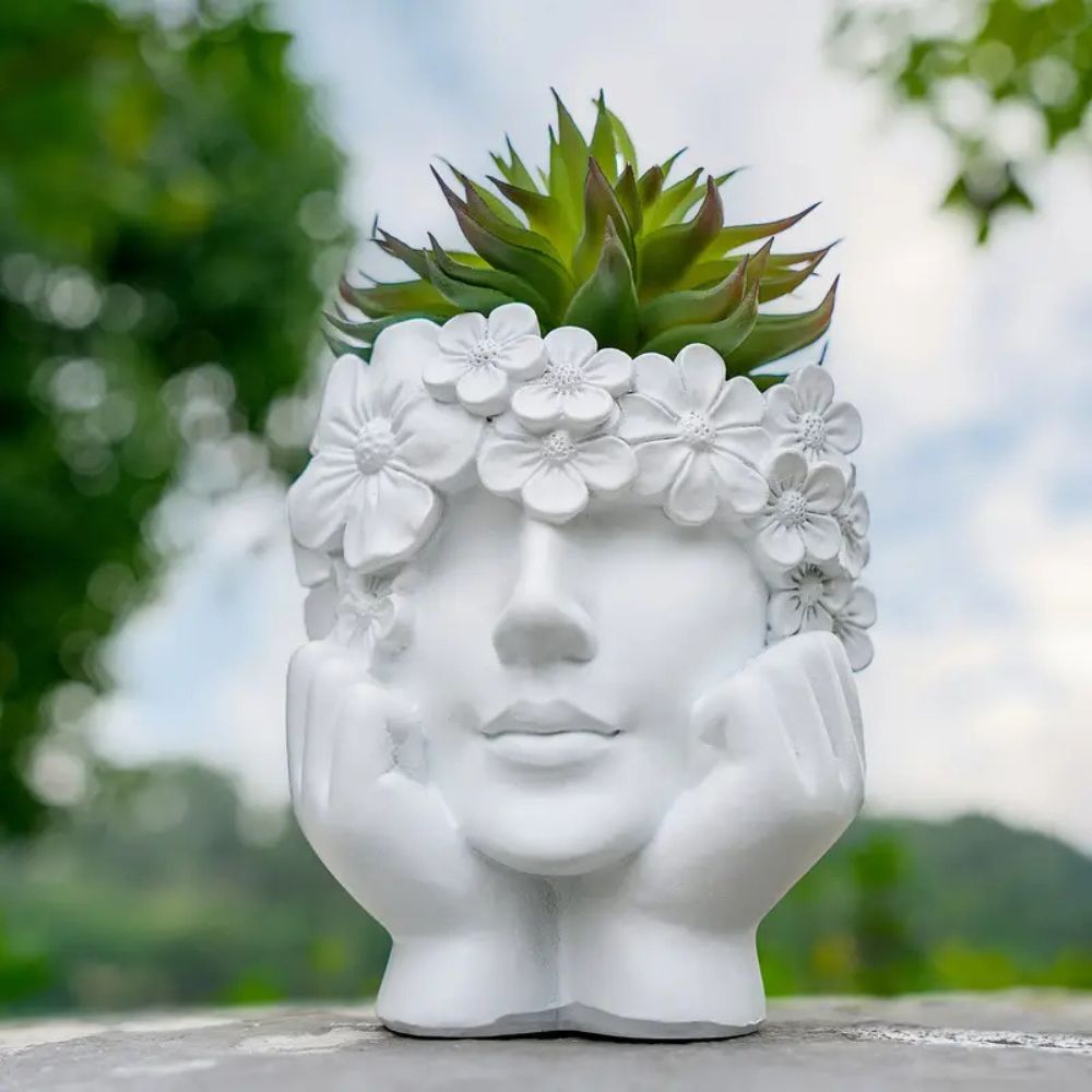 1 Creative Female Face Flower  - Resin Art Using Flowers ulasan dan harga