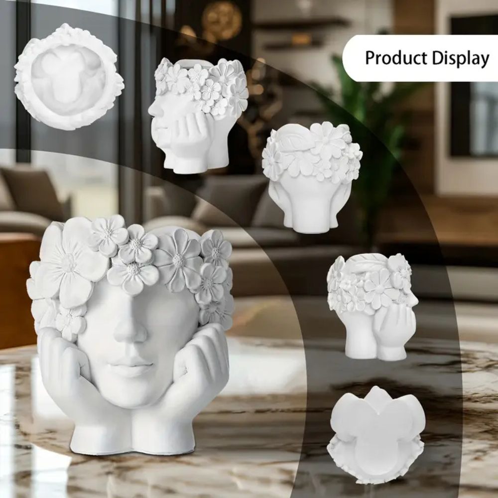 1 Creative Female Face Flower  - Resin Art Using Flowers ulasan dan harga