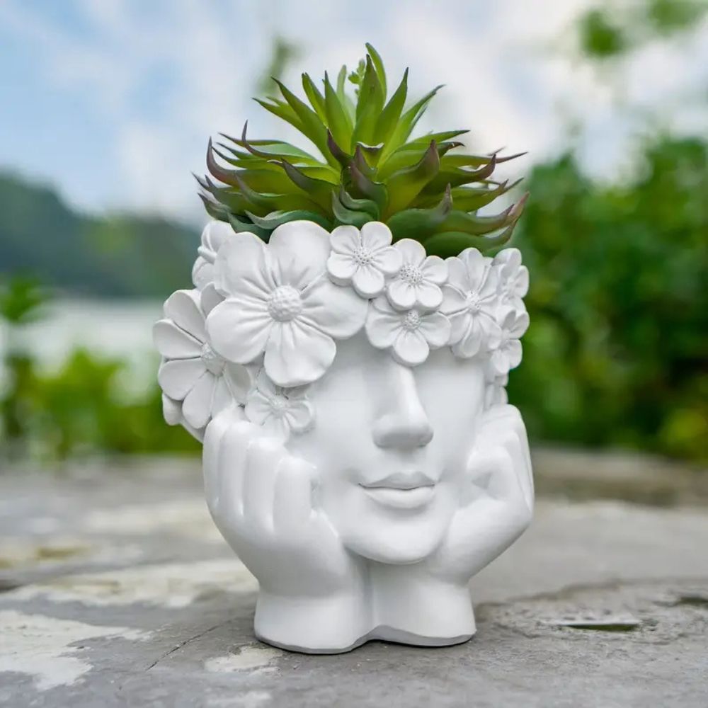 1 Creative Female Face Flower  - Resin Art Using Flowers ulasan dan harga