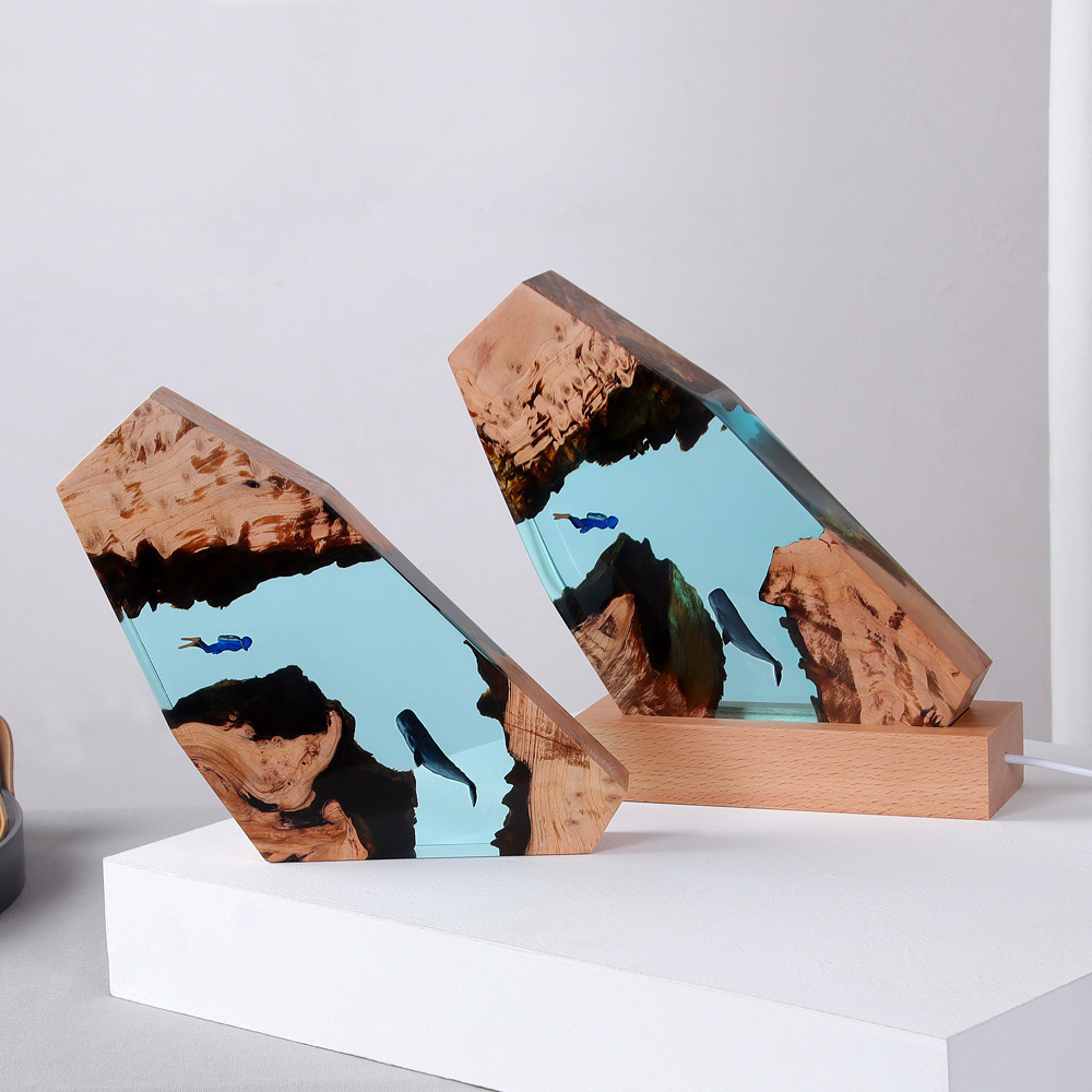New Underwater Cave Whale Dive - Resin Art Gift For Wedding ulasan dan harga