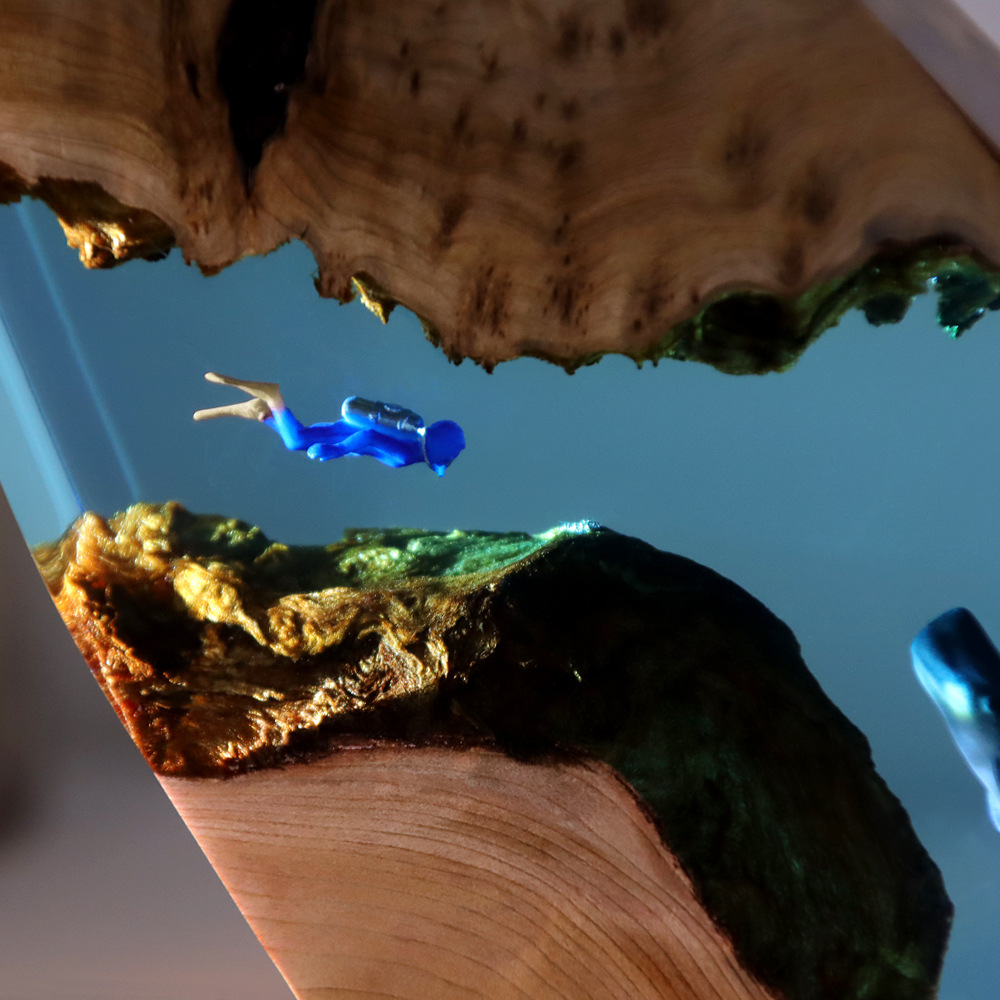 New Underwater Cave Whale Dive - Resin Art Gift For Wedding ulasan dan harga