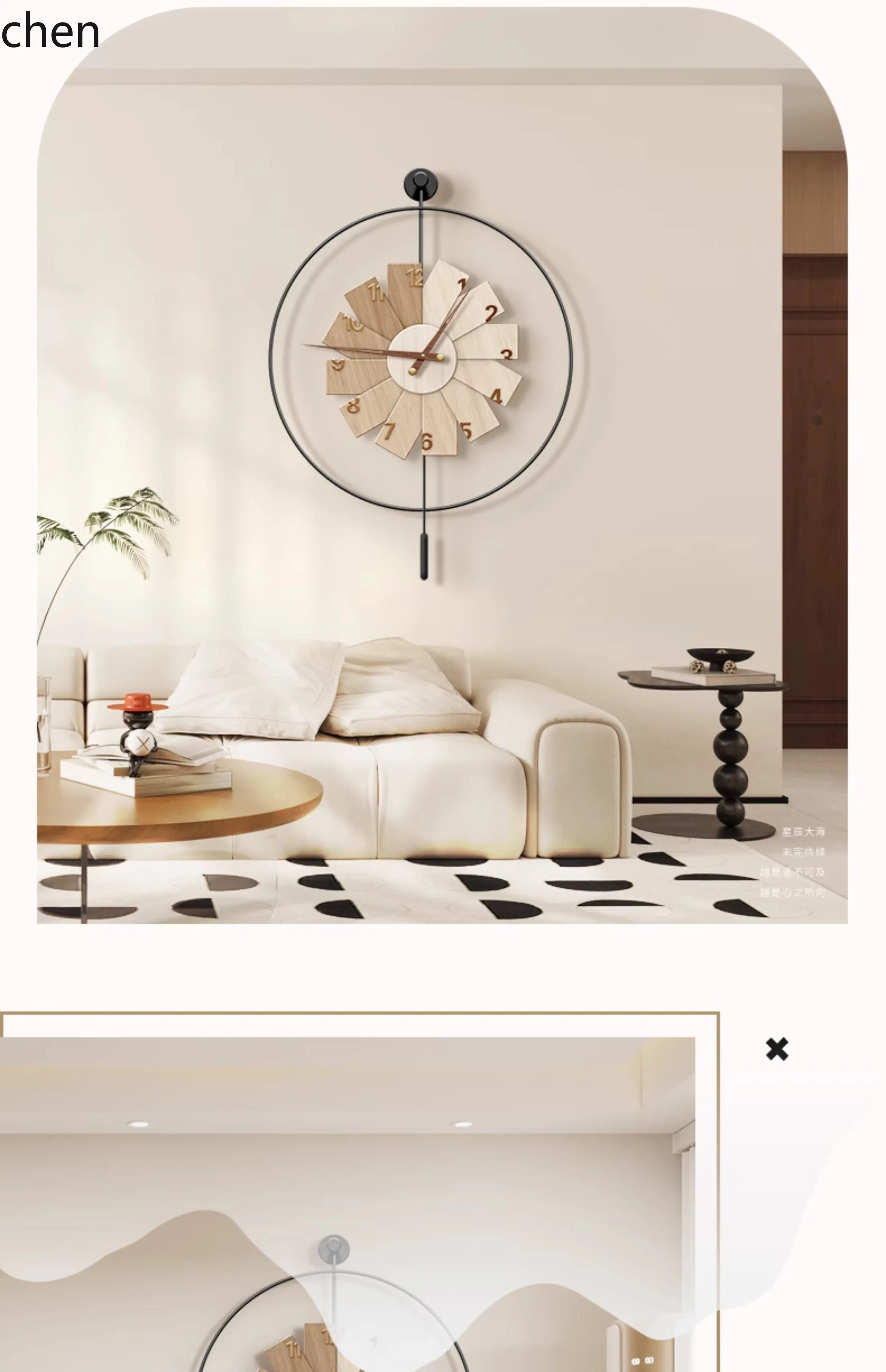 L15- Modern Minimalist Clock R - Resin Art Clock ulasan dan harga