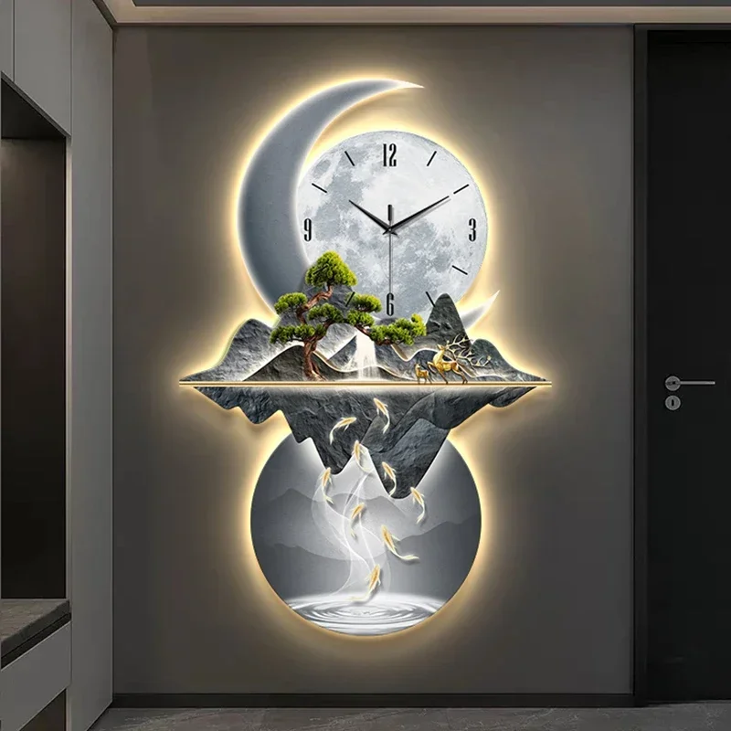 Art Mural Wall Clocks Led Mode - Resin Art Clock ulasan dan harga