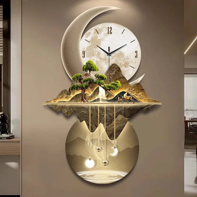 Art Mural Wall Clocks Led Mode - Resin Art Clock ulasan dan harga
