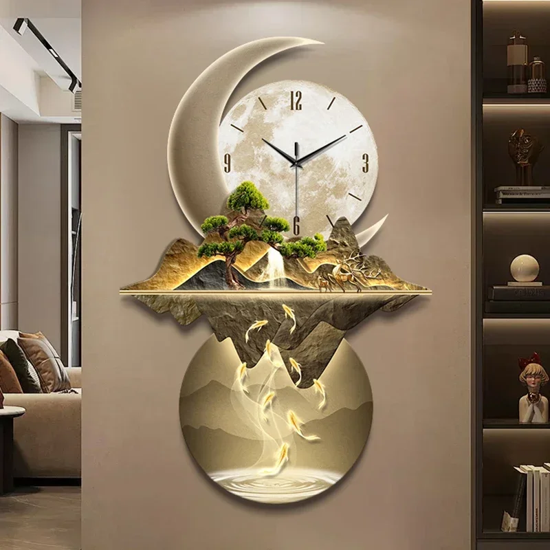 Art Mural Wall Clocks Led Mode - Resin Art Clock ulasan dan harga