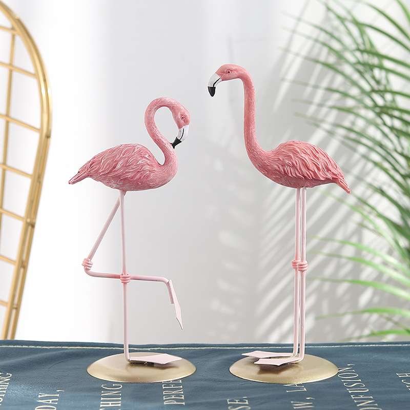 3PCS Pink Flamingo Figurines T - Resin Art Gift For Wedding ulasan dan harga