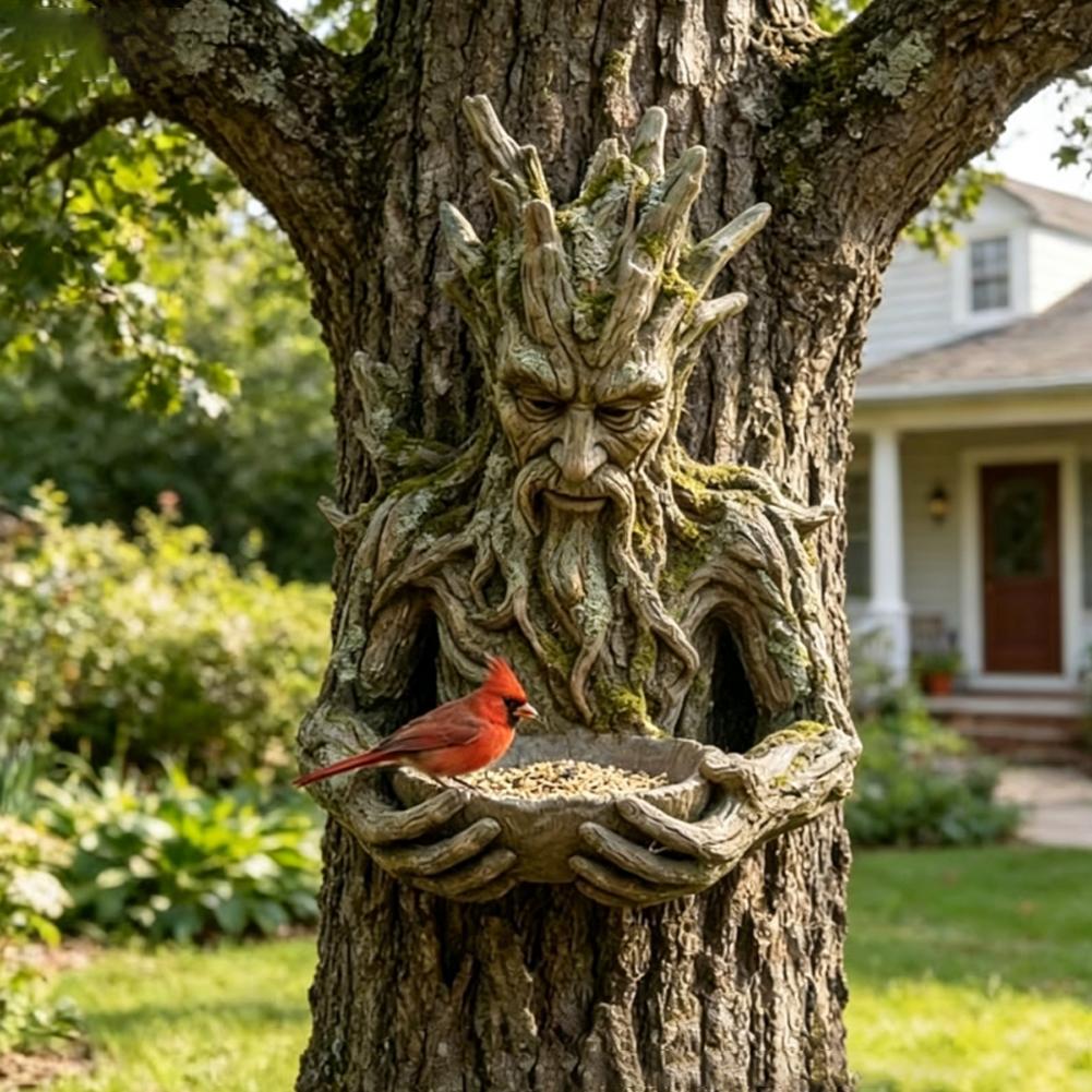 Resin Tree Face Bird Feeder Mo - Resin Art On Wood ulasan dan harga