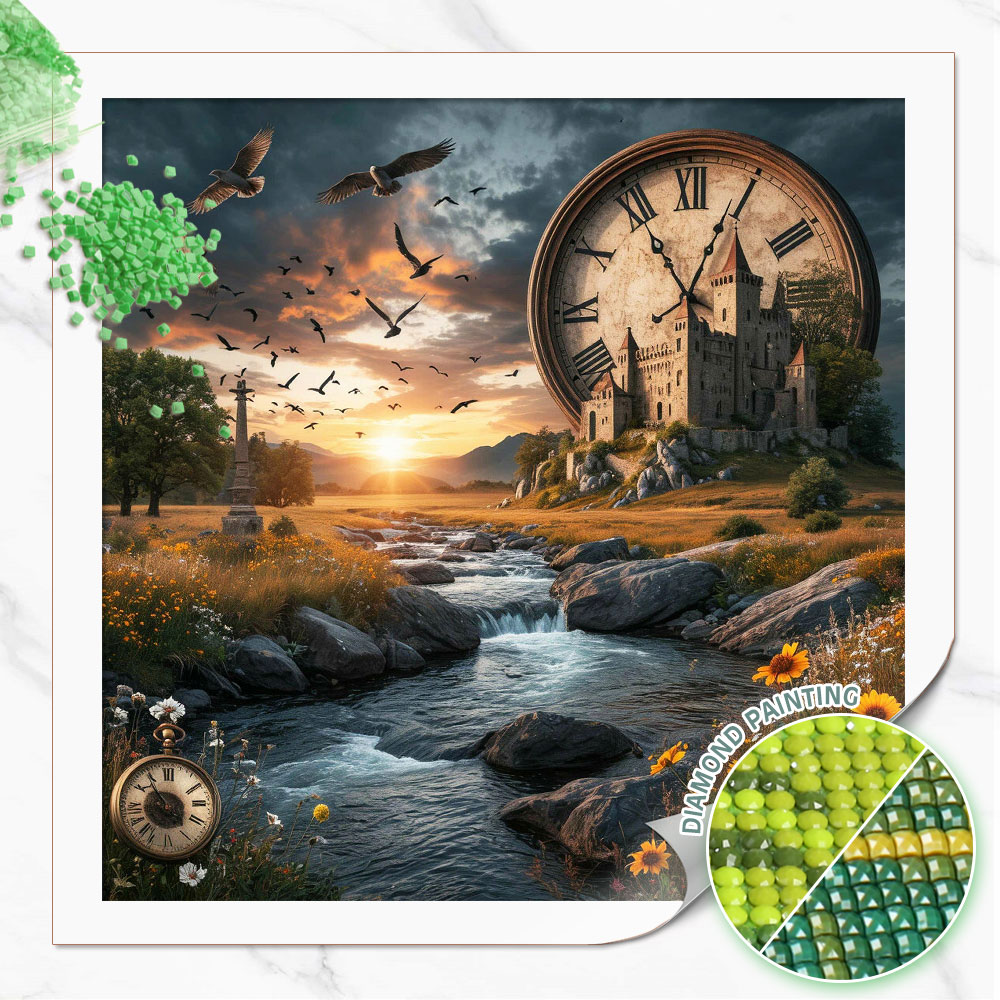 Huacan Diamond Painting Wilder - Resin Art Clock ulasan dan harga