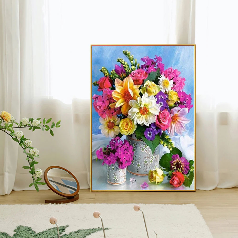Full Diamond Mosaic Flower 5D  - Resin Art Flower ulasan dan harga