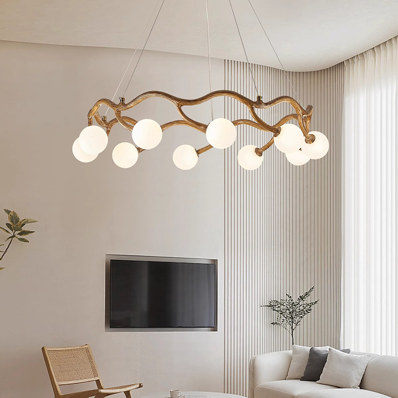 Modern White Glass Wood Chande - Resin Art On Wood ulasan dan harga