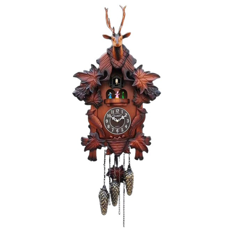Cuckoo Wall Clock Solid Wood C - Resin Art Clock ulasan dan harga