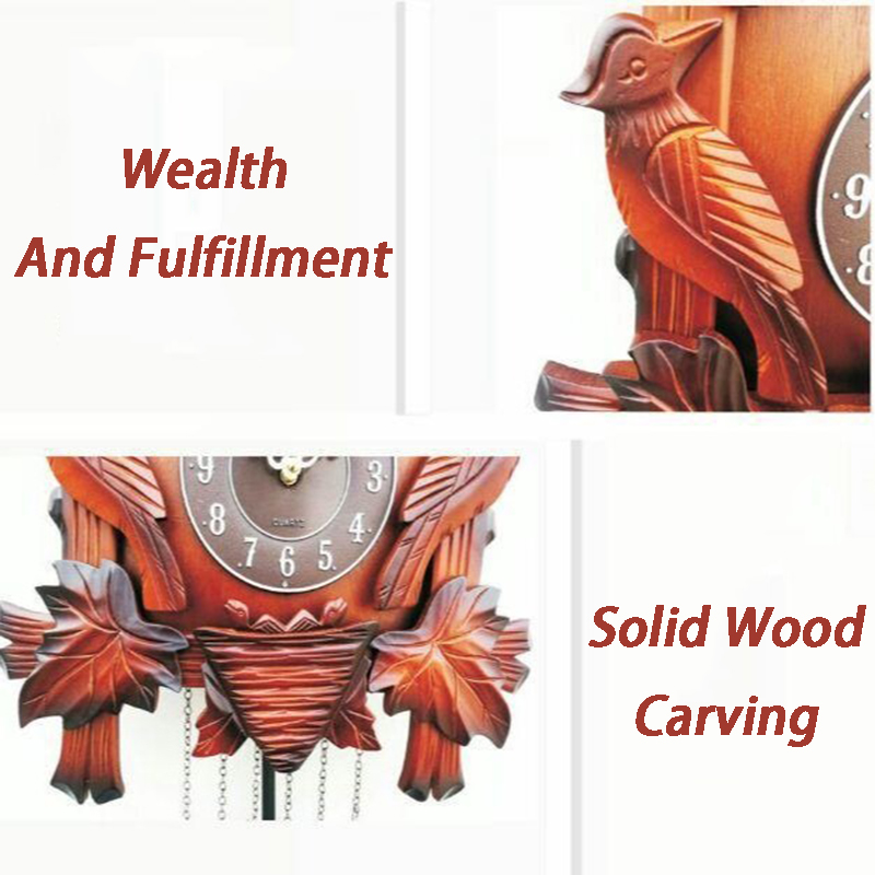 Cuckoo Wall Clock Solid Wood C - Resin Art Clock ulasan dan harga