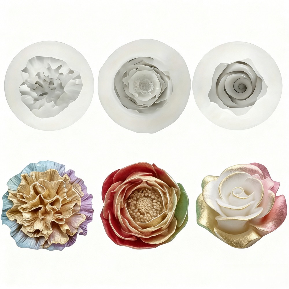 3-Piece Silicone Molds for Ros - Resin Art Gift For Wedding ulasan dan harga