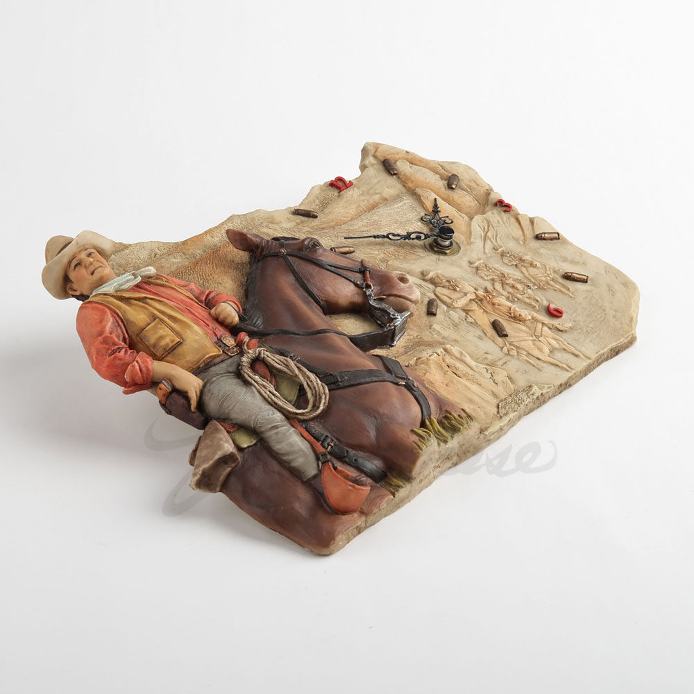 Vintage Western Cowboy Horse R - Resin Art Clock ulasan dan harga