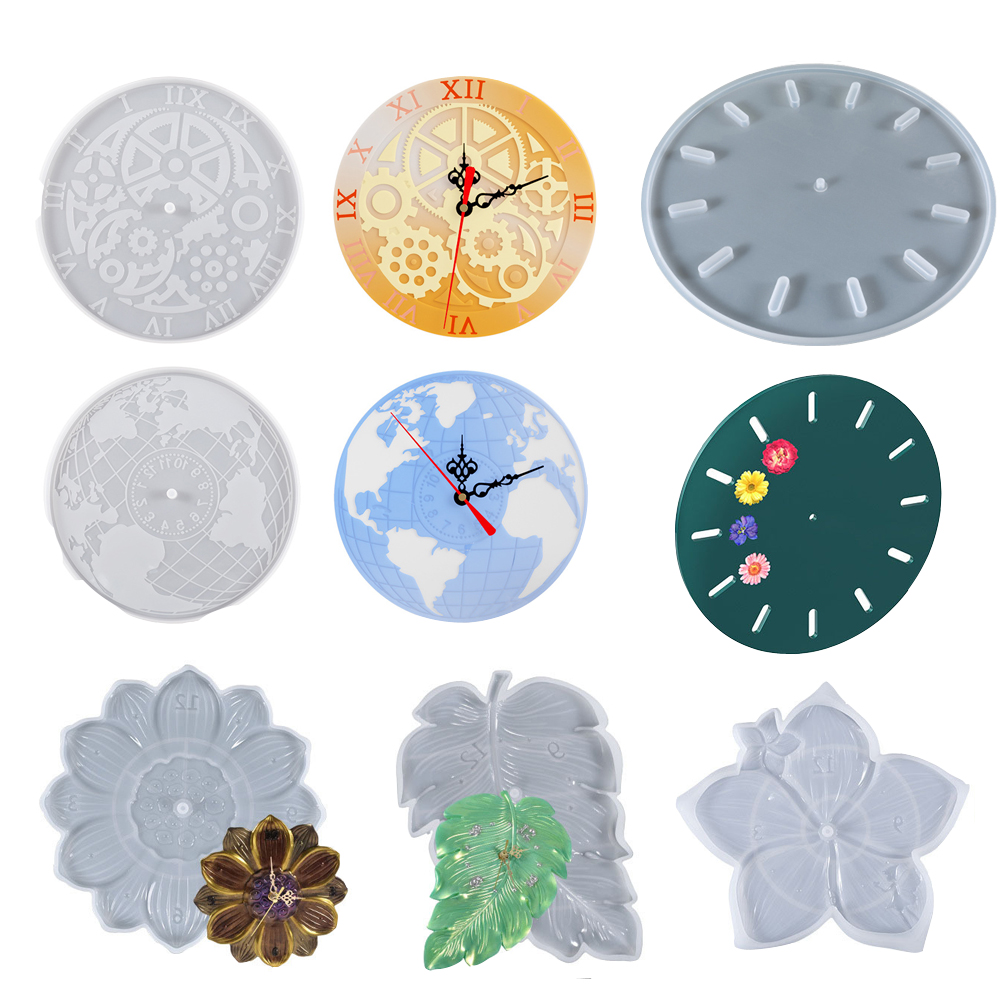 World Map Lotus Leaf Sakura Cl - Resin Art Clock ulasan dan harga