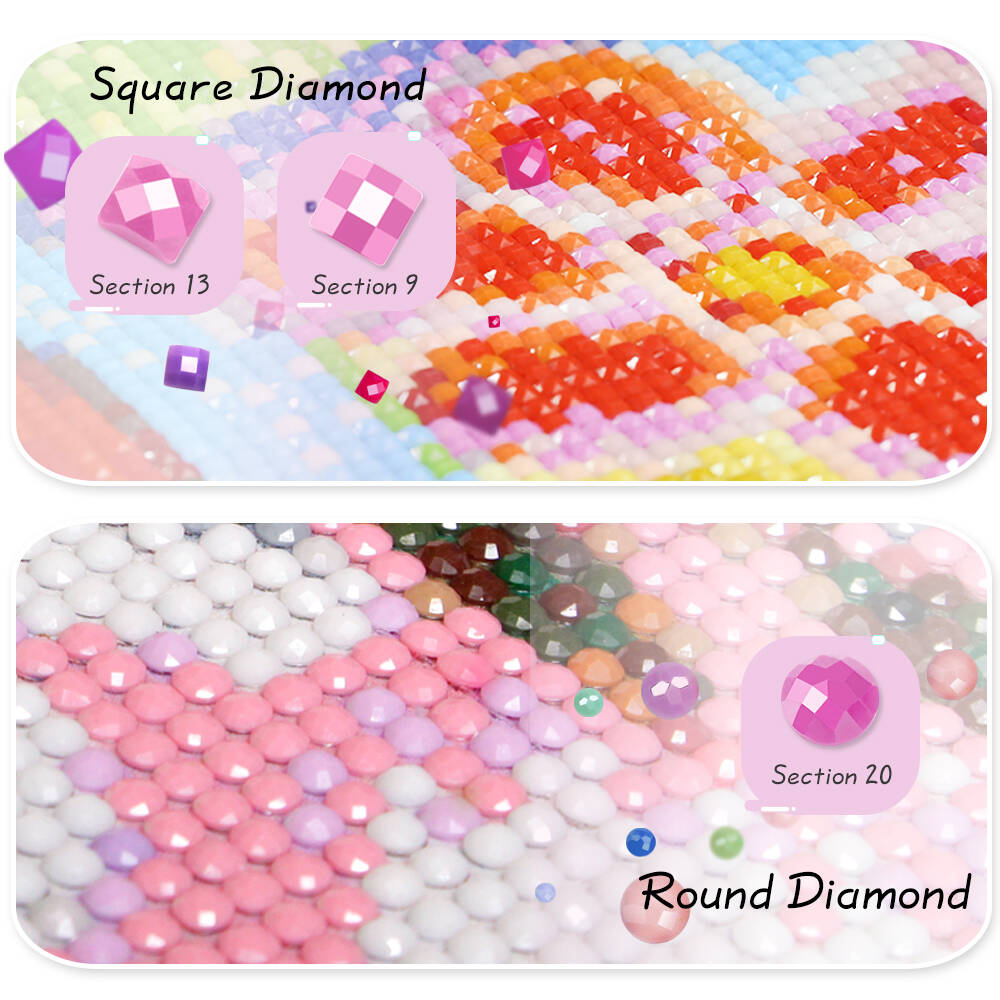 Frameless, Full Square Round D - Resin Art Flower ulasan dan harga