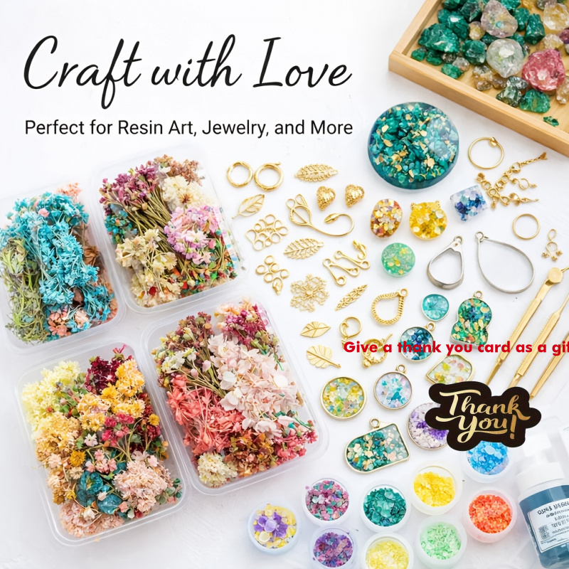 10 Box Mixed Dried Flower Bouq - Resin Art Gift For Wedding ulasan dan harga