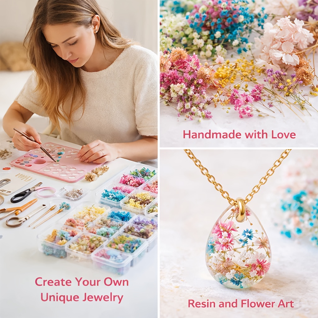 10 Box Mixed Dried Flower Bouq - Resin Art Gift For Wedding ulasan dan harga