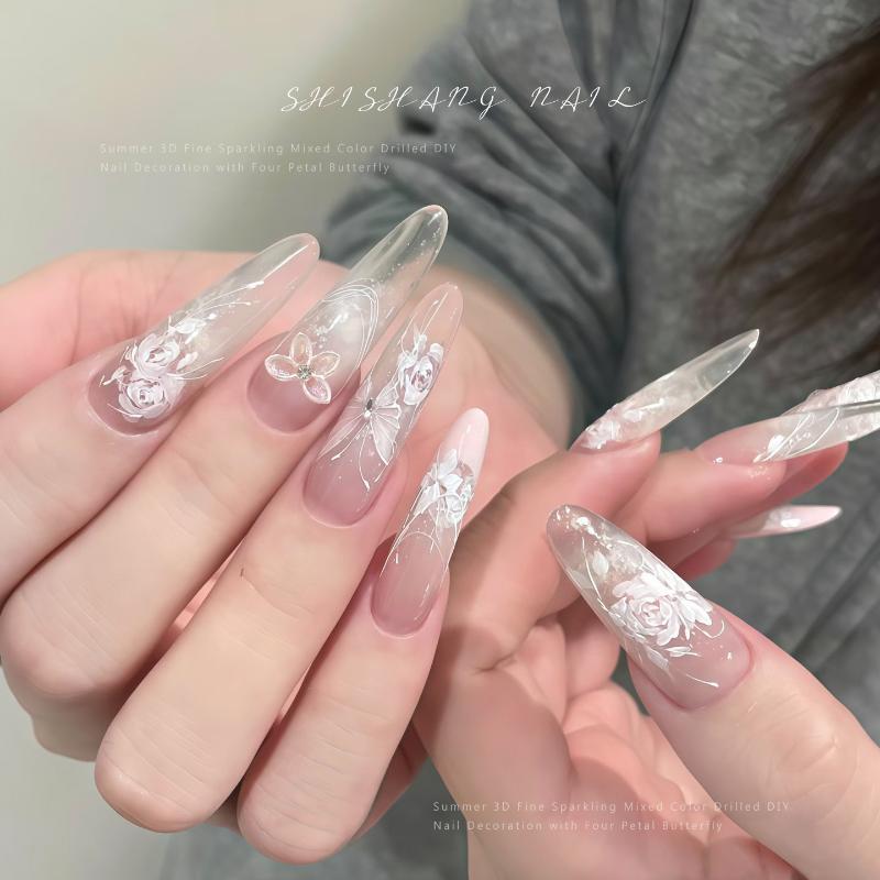 *3D Glitter Resin Nail Art Dec - Resin Art Using Flowers ulasan dan harga