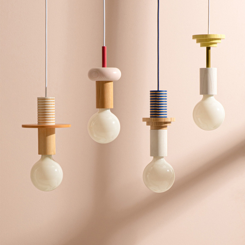 JUNIT Dia Pendant Lamp Modern  - Resin Art On Wood ulasan dan harga