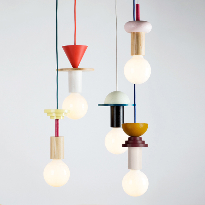 JUNIT Dia Pendant Lamp Modern  - Resin Art On Wood ulasan dan harga