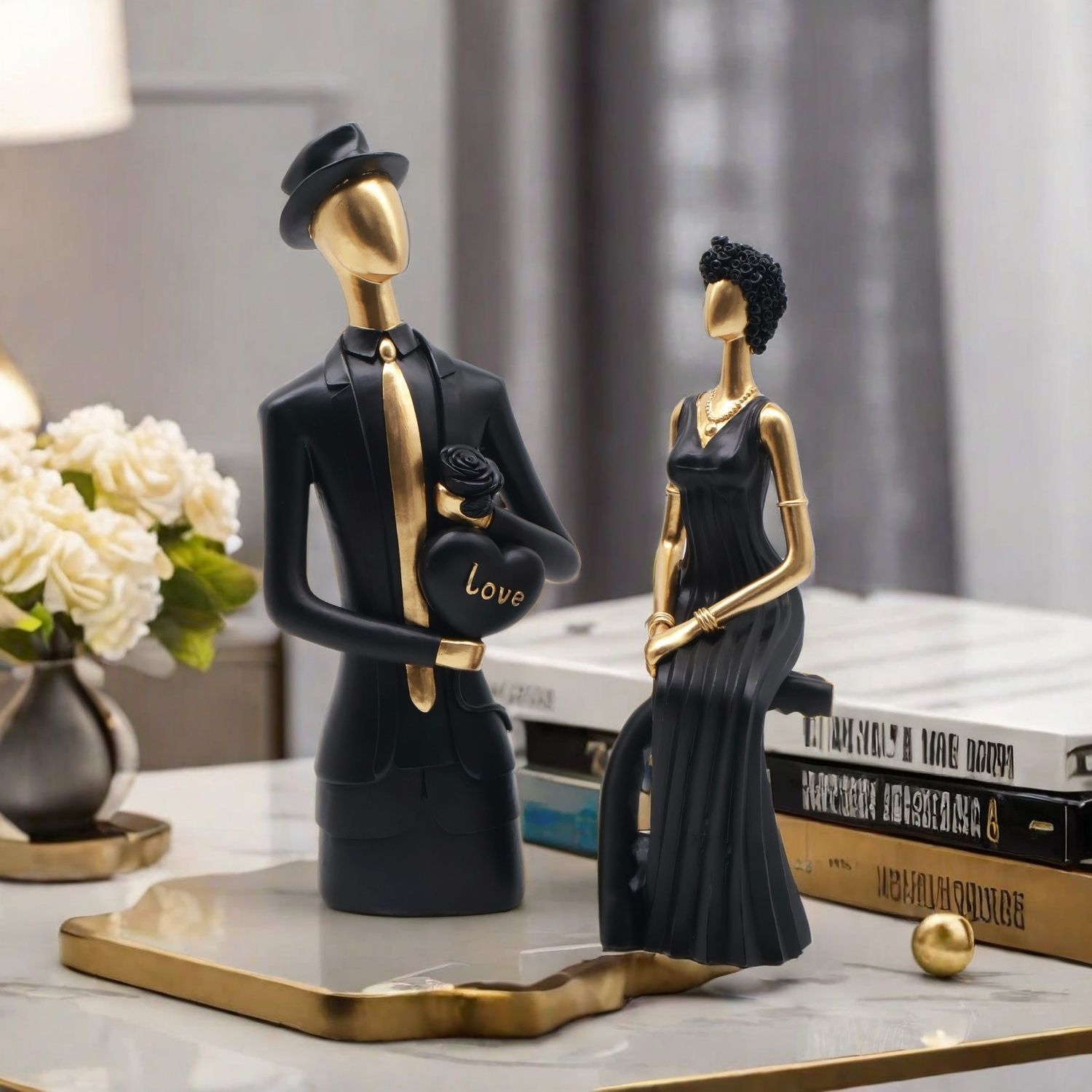 Decor Resin Sculpture Nordic D - Resin Art Gift For Wedding ulasan dan harga