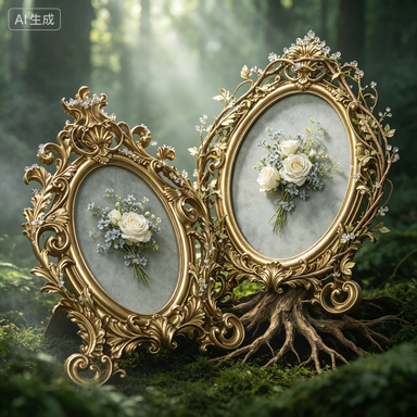 Retro Gold Oval Resin Photo Fr - Resin Art Gift For Wedding ulasan dan harga