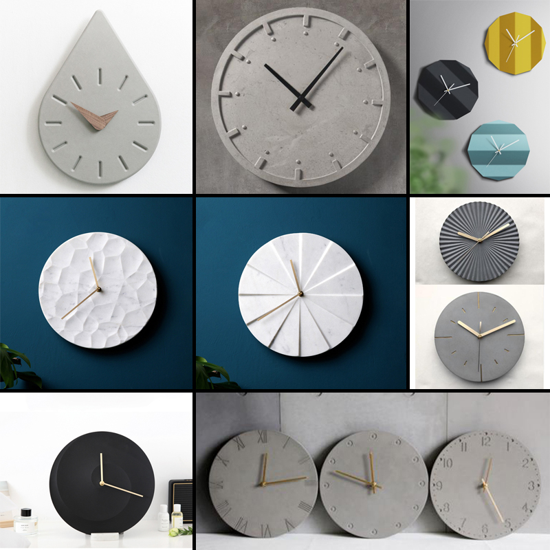 Circular concrete wall clock s - Resin Art Clock ulasan dan harga