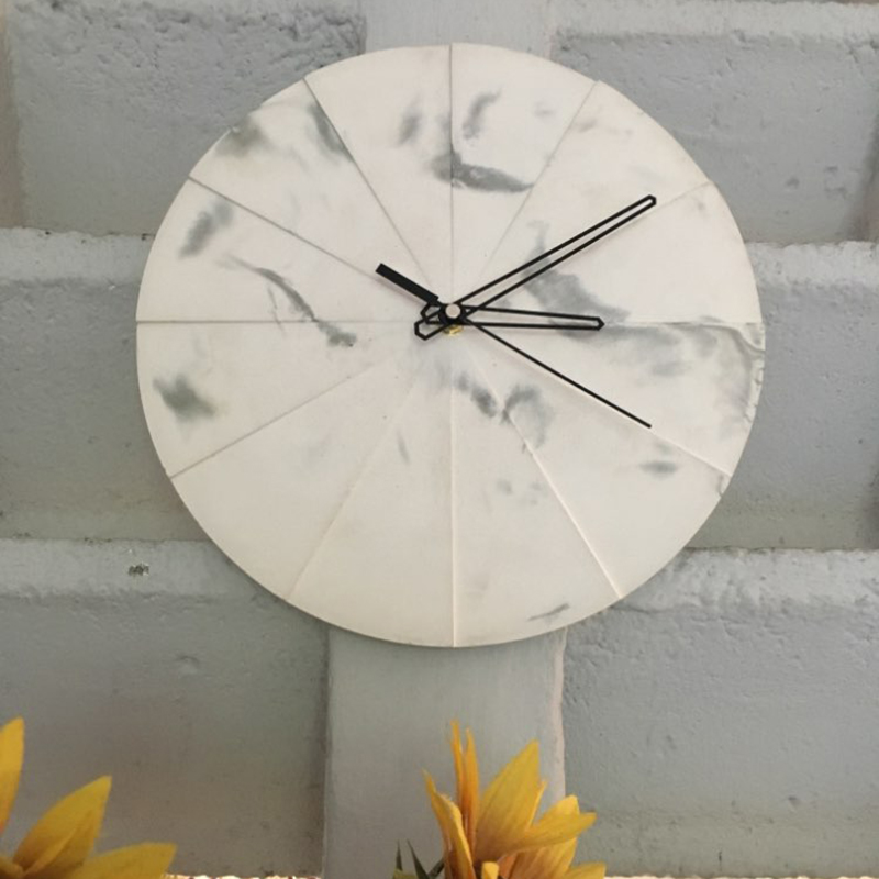 Circular concrete wall clock s - Resin Art Clock ulasan dan harga