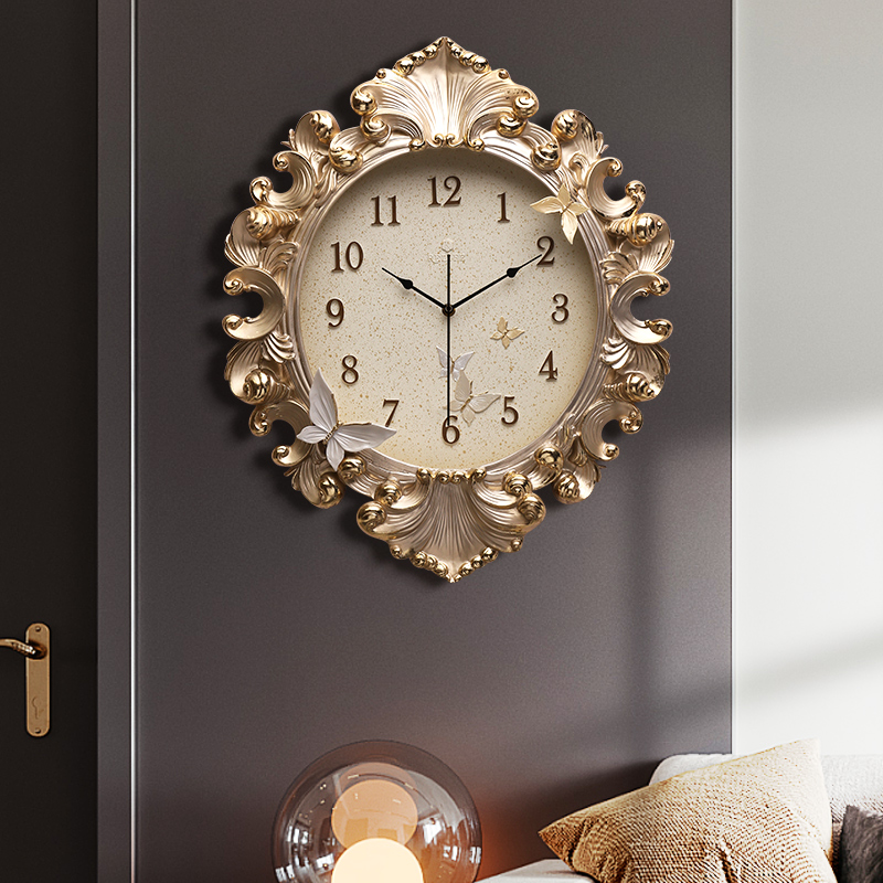 European Style Room Wall Clock - Resin Art Clock ulasan dan harga
