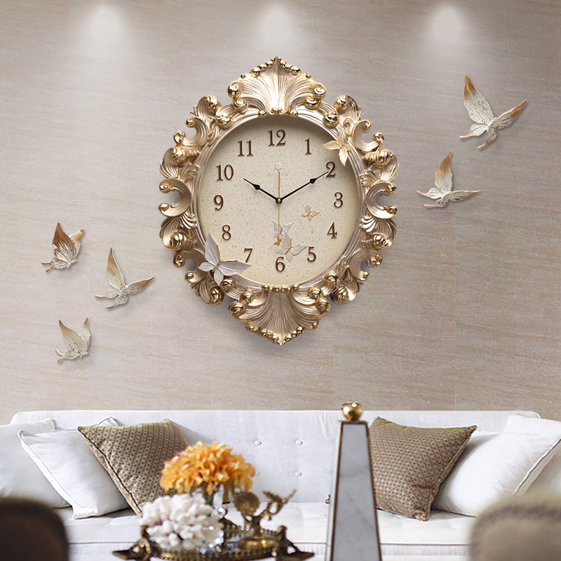 European Style Room Wall Clock - Resin Art Clock ulasan dan harga